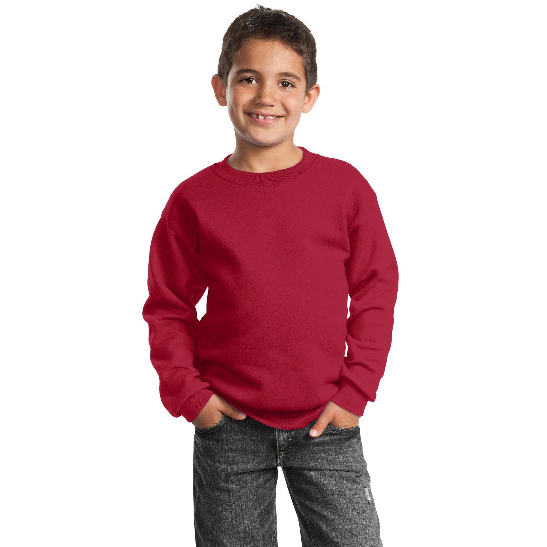 Port & Company-Port & Company® - Youth Core Fleece Crewneck Sweatshirt. PC90Y-MedTech-12